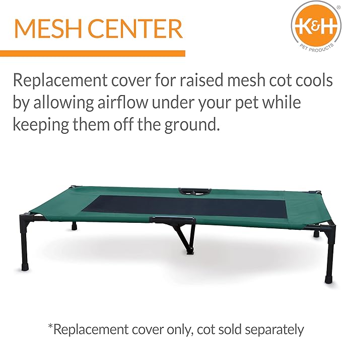 K&H Pet Products Elevated Cooling Outdoor Dog Bed 50 X 32 Inches