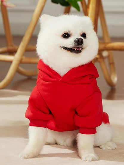 QWINEE Cartoon Bear Print Dog Hoodie Dog Sweatshirt