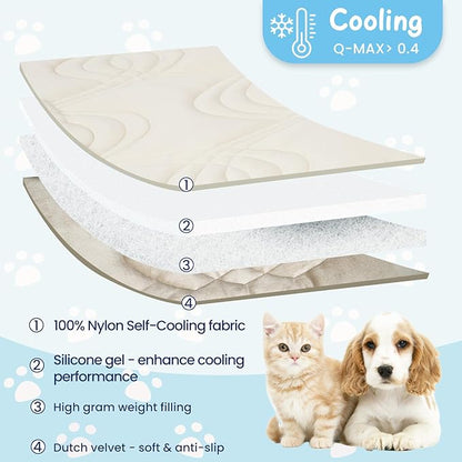 Iced 2.0 Dog Self-Cooling Mat for Large Dog 59"x40", Washable