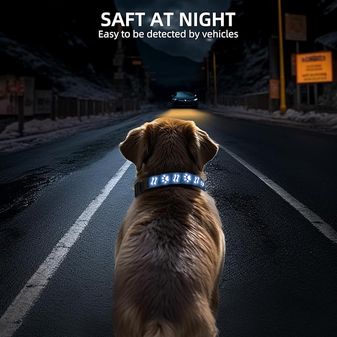 LED AirTag Dog Collar IP67 Waterproof 1,600 Feet