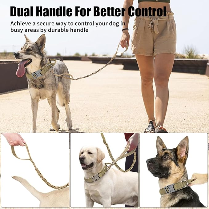 Tactical Dog Collar Leash Set