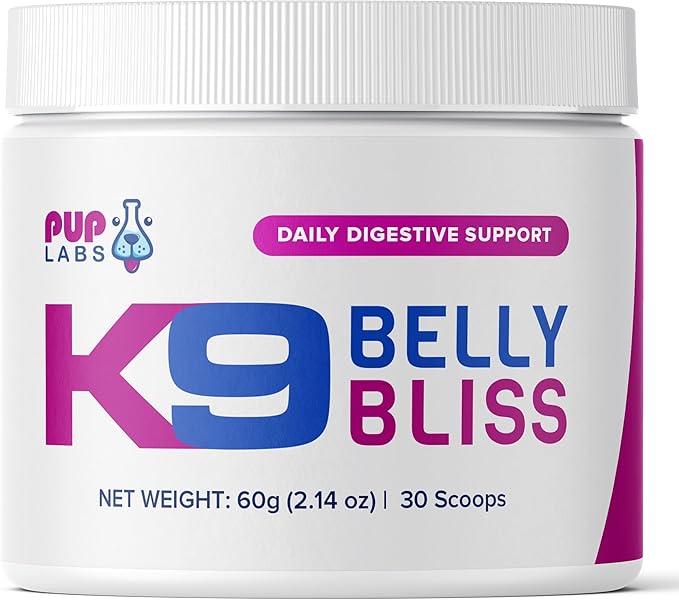 K9 Belly Bliss - Daily Digestive Support - Custom-Formulated Prebiotic for Dogs - Topper for Dry and Wet Food, 30 Scoops, 2.14 oz