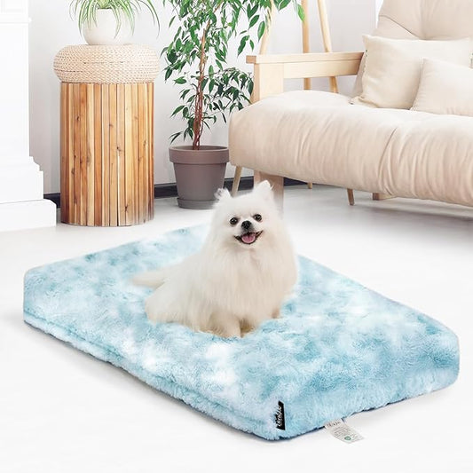 Washable Dog Bed Deluxe Breeds.29 * 22",Blue