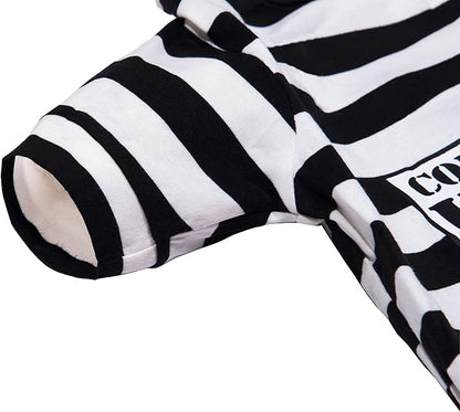 Halloween Pet Dog Costume Furry Inmate - Prisoner Costume for Dogs Funny Halloween Outfit for Pets (Prisoner,M)