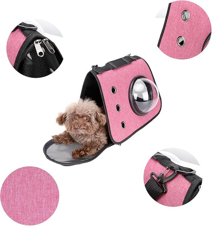 Abraza Cat Dog Carrier Pet Carrier Bag Airline Approved for Small Animals Portable Bag Travel Carrier Home Super Ventilated Design for Travel Hiking Walking Outdoor Use Pink