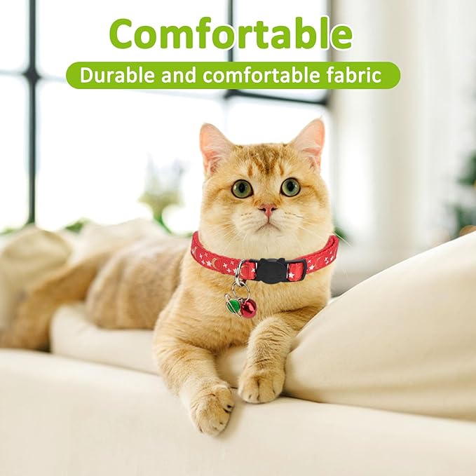 CONLI 6 Pack Collars with Bells for Stars and Moon