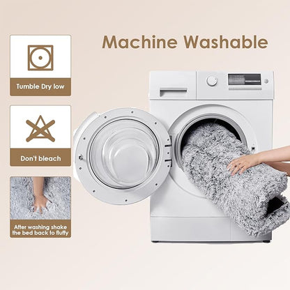 EHEYCIGA Fluffy Dog Crate Bed for Medium Dogs