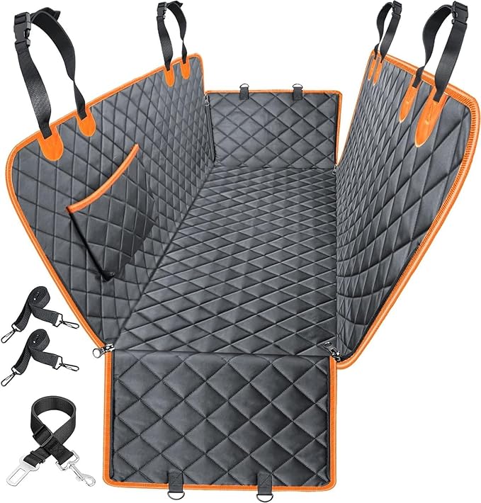 Dog Car Seat Cover for Back Seat 100% Waterproof,