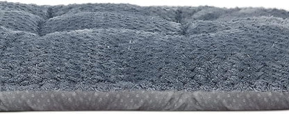 WONDER MIRACLE Fuzzy Deluxe Pet Beds, Super Plush Dog or Cat Beds Ideal for Dog Crates, Machine Wash & Dryer Friendly (15" x 23", S-Dark Blue)