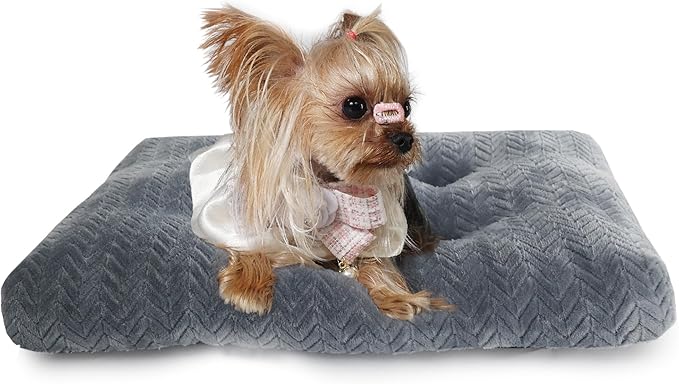 Dog Bed for Small Dogs Washable Dog Crate Bed for Dog Cages 22 inch Small Dog Bed Anti-Slip Waterproof Mute Base Warming Cozy Soft Pet Pupp