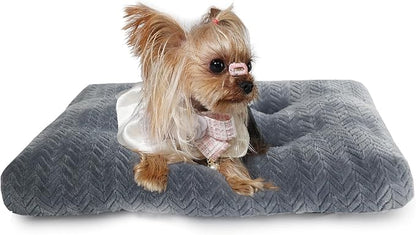 Dog Bed for Small Dogs Washable Dog Crate Bed for Dog Cages 22 inch Small Dog Bed Anti-Slip Waterproof Mute Base Warming Cozy Soft Pet Pupp
