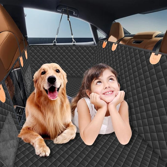 Hard Bottom Dog Car Seat Cover for Back Seat