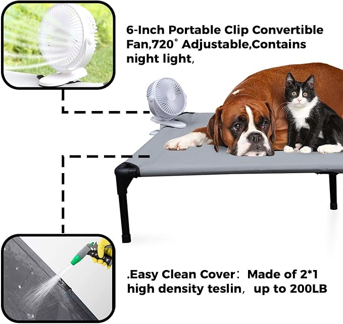 Cooling Elevated Dog Bed 6-Inch Portable