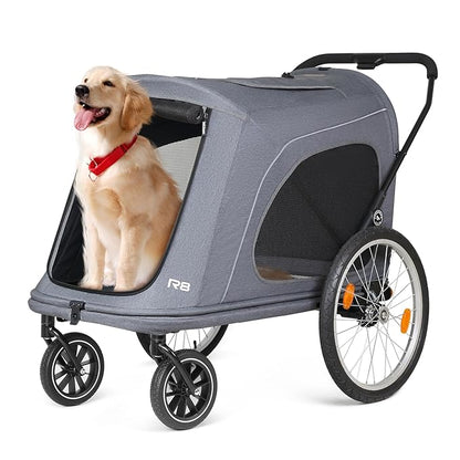 R8 Pro Extra Large Foldable Pet Stroller 100 lbs,