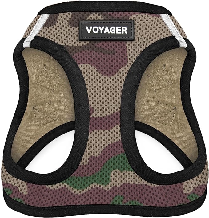 Voyager Step-in Air Dog Harness - All Weather Mesh Step in Vest Harness for Small and Medium Dogs and Cats by Best Pet Supplies - Harness (Army/Black Trim), XX-Small