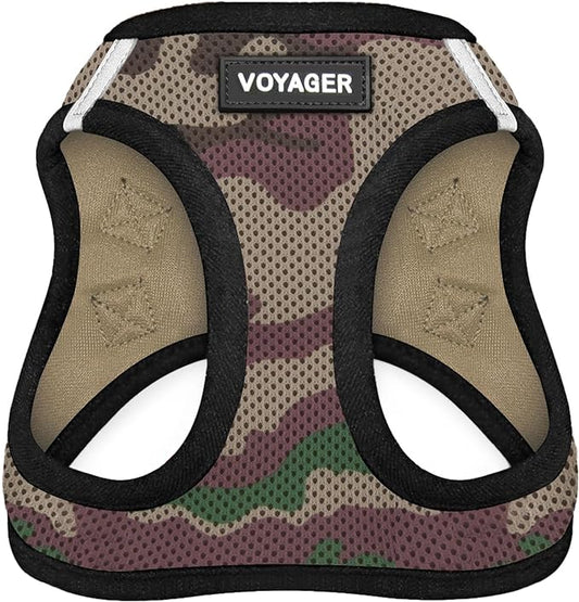 Voyager Step-in Air Dog Harness - All Weather Mesh Step in Vest Harness for Small and Medium Dogs and Cats by Best Pet Supplies - Harness (Army/Black Trim), XS (Chest: 13-14.5")