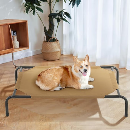MoNiBloom Elevated Dog Bed Cooling Raised Ped Bed Portable Dog Cot for Camping or Beach 42 Inches