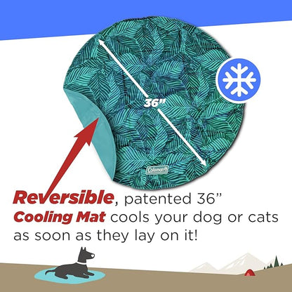 Coleman Round Reversible Cooling Pet Mat 36", Navy
