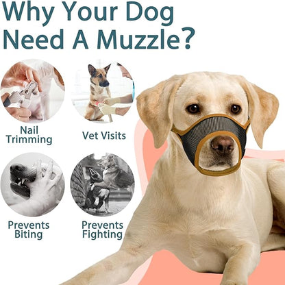 LUCKYPAW Dog Muzzle S(Snout:7.75"-8.75"))