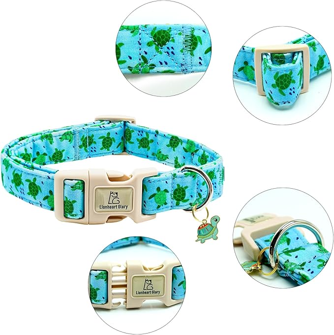 Lionheart glory Dog Collar Blue Sea Turtles Dogs