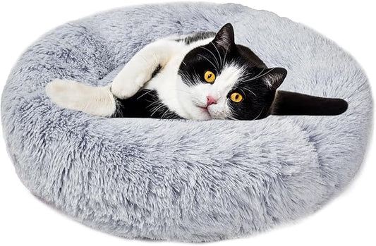 Aurako Cat Bed Dog Bed Round Cushion Pet 20" Light
