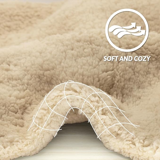 furrybaby Dog Blanket Soft Dog Blankets for Large Dogs Puppy Essentials Washable Sherpa Fleece Cat Blanket 59x78 Inches for Bed Furniture Couch Sofa (Jumbo