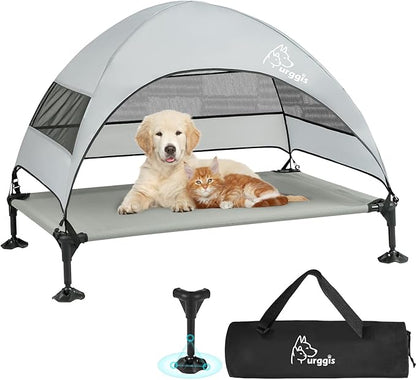 Upgraded Elevated Dog Bed with Canopy