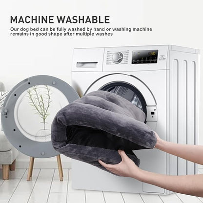 Dog Crate Bed Washable Dog Beds for Extra Large Dogs Deluxe Thick Flannel Fluffy Comfy Kennel Pad Anti-Slip & Anti-Scratch Pet Sleeping Mat 41 x 27 Inch,