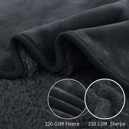 NICETOWN Waterproof Dog Blankets for Small Pets 25"X32", Grey