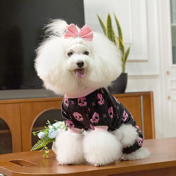 CuteBone Dog Halloween Pajamas Skull Clothes Soft Puppy P248L