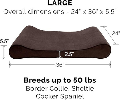 Furhaven Replacement Dog Bed Cover Microvelvet Contour Luxe Lounger