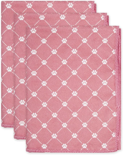 Bone Dry Pet Grooming Towel Collection Absorbent Microfiber X-Large 41x23.5", Trellis