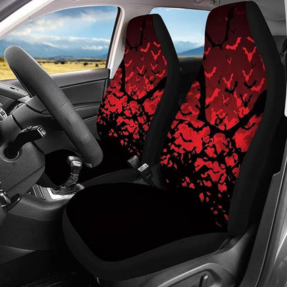 Halloween Blood Bat Car Seat Cover Set Front