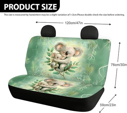 AFPANQZ Koala Car Back Seat Covers Protector Rear Car Seat Cushion Dust and Scratch Proof Washable Auto Bench Protective Universal Fits Car