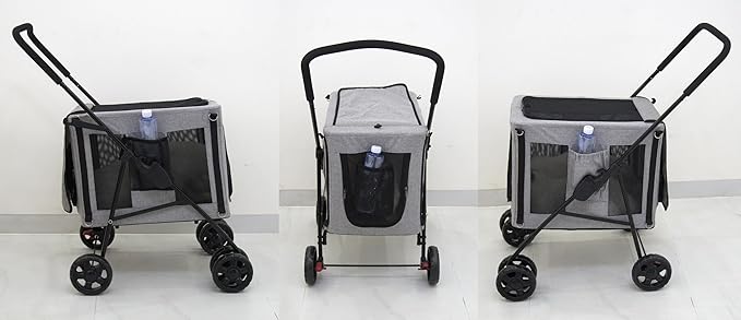 3 in 1 Cat Stroller with Detachable Carrier 15 20 30 Lbs 2 Two