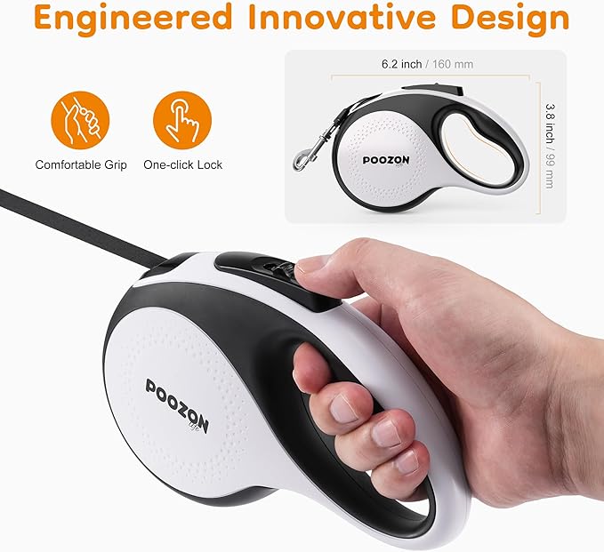 Retractable Dog Leash 360° Tangle 10/16 ft 33 lbs