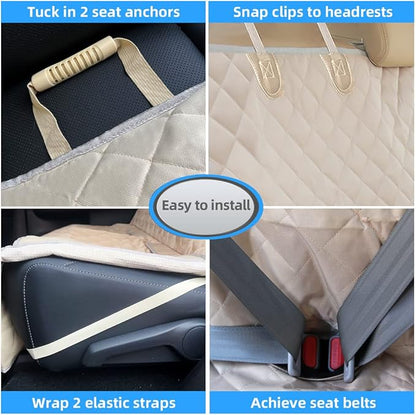 Dog Car Seat Cover for Back Seat Waterproof Backseat Protector