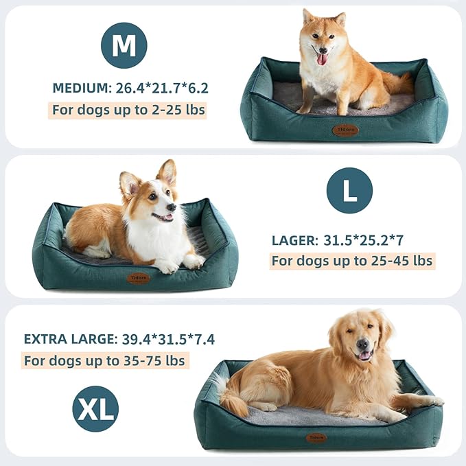 Orthopedic Dog Beds for Medium Dogs 26.4" L 21.7" W 6.2" Th)