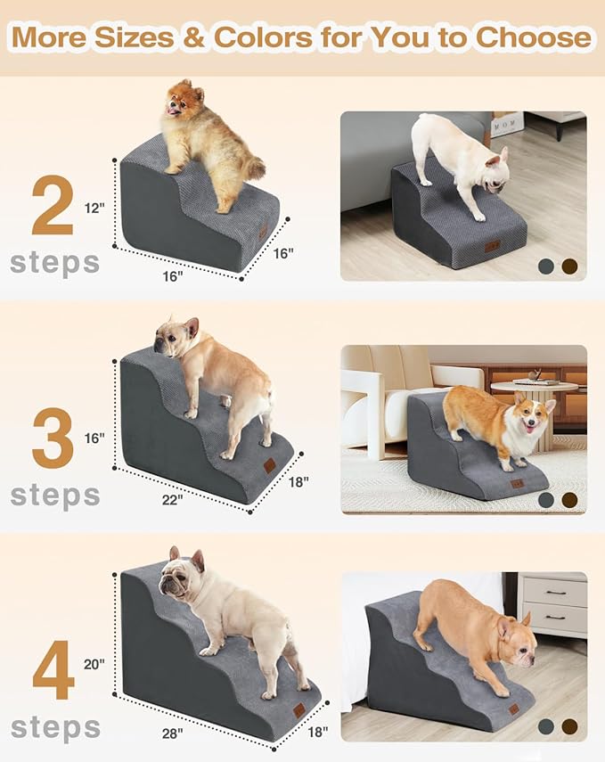 Dog Stairs and Ramp for Small and Large Dogs 2 Steps