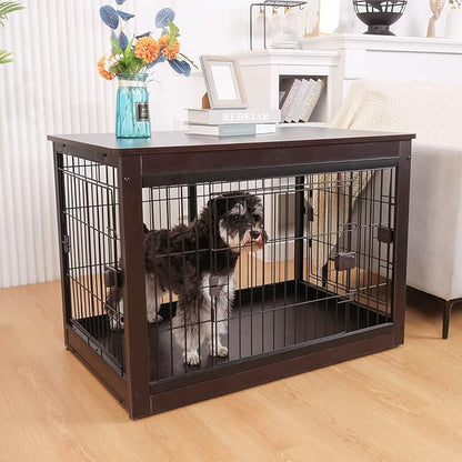 37.8 x 23.6 x 27.1 Inches Dog Crate Furniture Style for Small Medium Pets