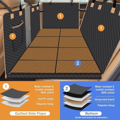 Dog Car Seat Cover with Hard Bottom