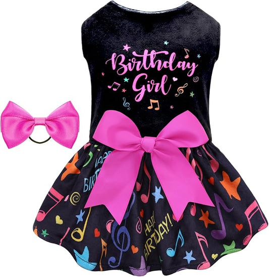 CuteBone Birthday Dog Dresses Velvet Holiday Small Dogs CVA50XS-D