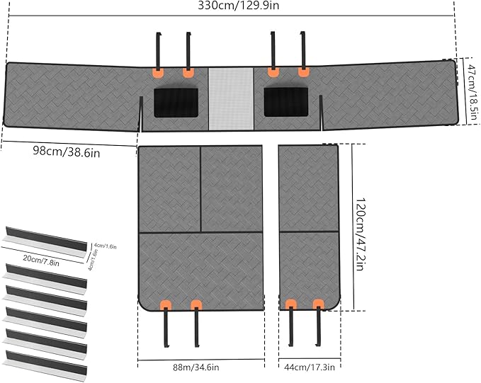 Dog Car Seat Cover Back Seat Extender