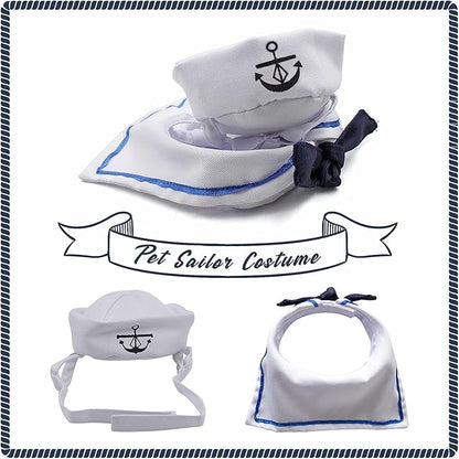NAMSAN Pet Sailor Costume for Cats Small Dogs