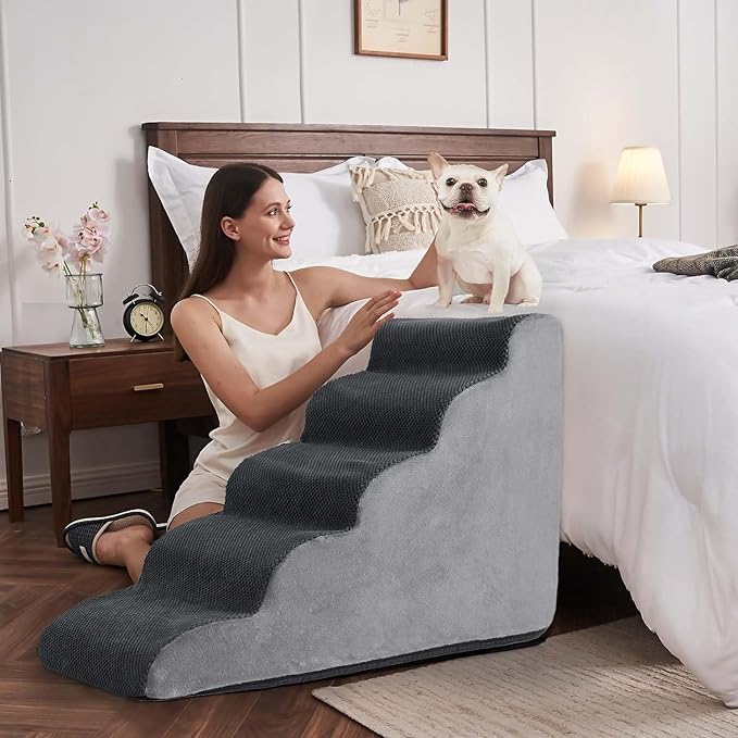 BOMOVA Dog Stairs for Small Dogs 5-Step Dog 2/3/4/5 Steps