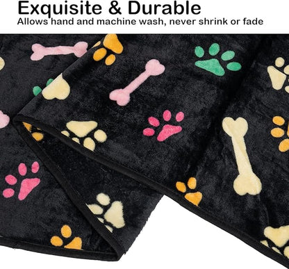 Dono 1 Pack 3 Blankets Soft Fluffy Paw Animals-23 * 16in