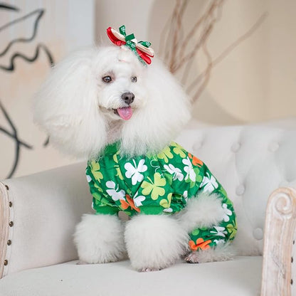 CuteBone Clover St.Patrick's Day Small Dog Pajamas Soft P275L