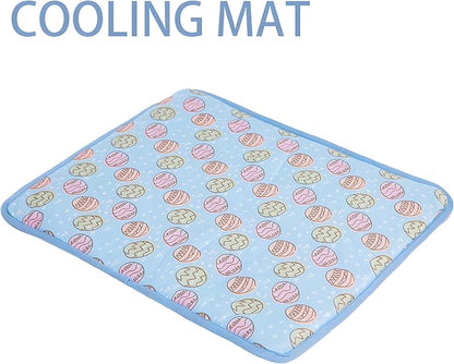 DELIFUR Cat Cooling Mat- Pet Cooling Mat Outdoor for Dogs Self Cooling Pad for Kitten Cat Puppy Machine Washable (Small