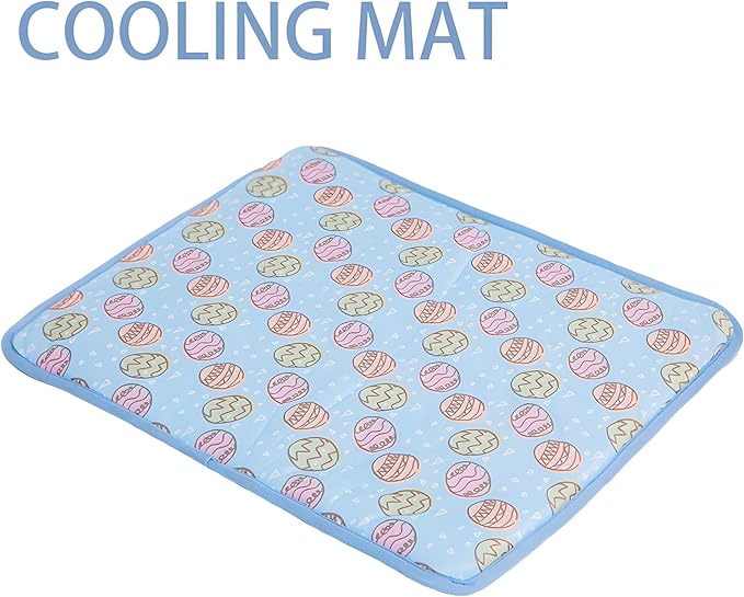 DELIFUR Cat Cooling Mat- Pet Cooling Mat Outdoor for Dogs Self Cooling Pad for Cat Puppy Small Dog Machine Washable (Medium