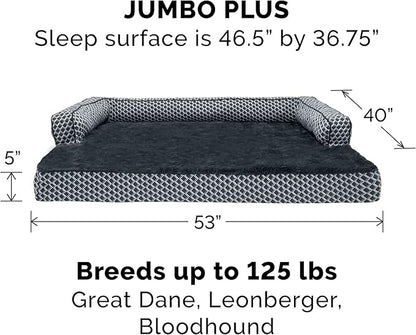 Furhaven Replacement Dog Bed Cover Comfy Couch Plush & Décor Sofa-Style